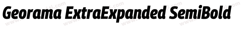 Georama ExtraExpanded SemiBold字体转换